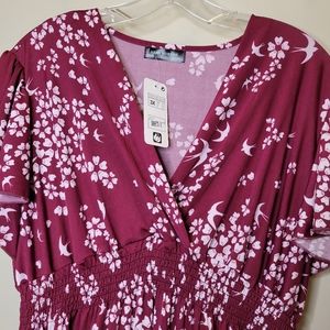 Anna Morgan 3x stretch bird dress New